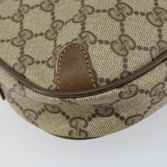 GUCCI GG Supreme Web Sherry Line Bag PVC Beige Gold 89 02 066 Auth 142438