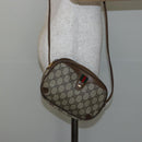 GUCCI GG Supreme Web Sherry Line Bag PVC Beige Gold 89 02 066 Auth 142438-21