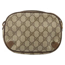 GUCCI GG Supreme Web Sherry Line Bag PVC Beige Gold 89 02 066 Auth 142438-2