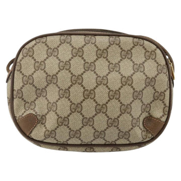 GUCCI GG Supreme Web Sherry Line Bag PVC Beige Gold 89 02 066 Auth 142438 - 0
