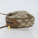 GUCCI GG Supreme Web Sherry Line Bag PVC Beige Gold 89 02 066 Auth 142438-4