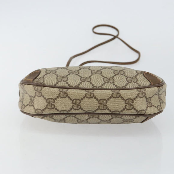 GUCCI GG Supreme Web Sherry Line Bag PVC Beige Gold 89 02 066 Auth 142438