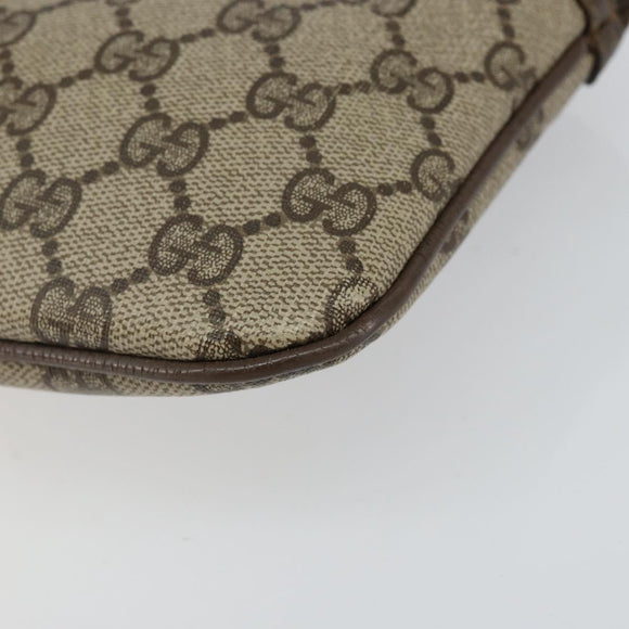 GUCCI GG Supreme Web Sherry Line Bag PVC Beige Gold 904 02 047 Auth 142439