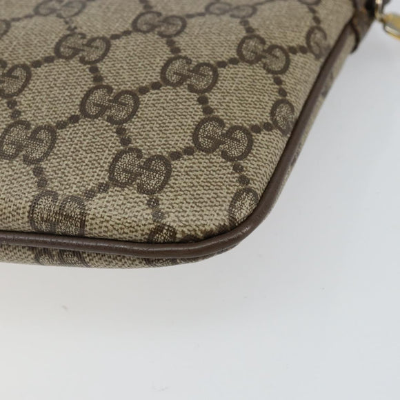GUCCI GG Supreme Web Sherry Line Bag PVC Beige Gold 904 02 047 Auth 142439