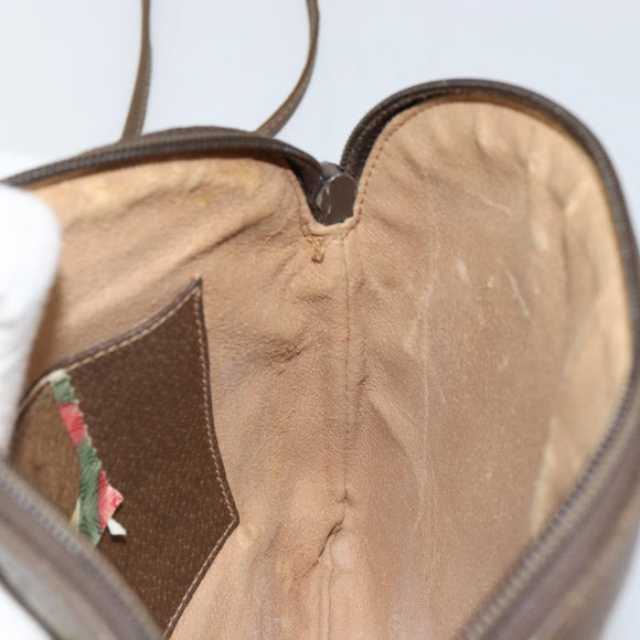 GUCCI GG Supreme Web Sherry Line Bag PVC Beige Gold 904 02 047 Auth 142439