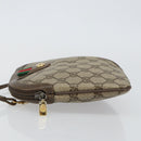 GUCCI GG Supreme Web Sherry Line Bag PVC Beige Gold 904 02 047 Auth 142439-4
