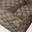 GUCCI GG Supreme Web Sherry Line Bag PVC 2way Beige Gold 41 02 039 Auth 142440-17