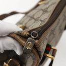 GUCCI GG Supreme Web Sherry Line Bag PVC 2way Beige Gold 41 02 039 Auth 142440-10