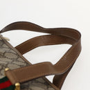 GUCCI GG Supreme Web Sherry Line Bag PVC 2way Beige Gold 41 02 039 Auth 142440-14