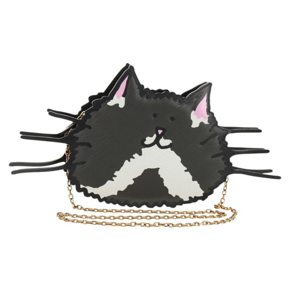 LOUIS VUITTON Epi Cat Face Pochette Shoulder Bag Gray LV Auth 142442SAM
