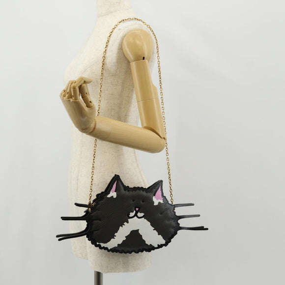 LOUIS VUITTON Epi Cat Face Pochette Shoulder Bag Gray LV Auth 142442M