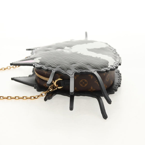 LOUIS VUITTON Epi Cat Face Pochette Shoulder Bag Gray LV Auth 142442M