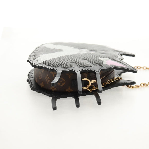 LOUIS VUITTON Epi Cat Face Pochette Shoulder Bag Gray LV Auth 142442M