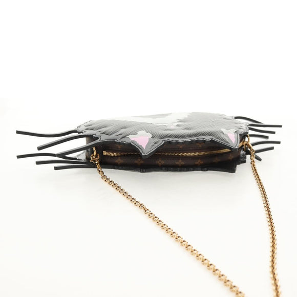 LOUIS VUITTON Epi Cat Face Pochette Shoulder Bag Gray LV Auth 142442M