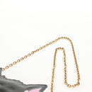 LOUIS VUITTON Epi Cat Face Pochette Shoulder Bag Gray LV Auth 142442SAM-8