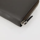 FENDI Hypnotize Long Wallet Leather Gray Auth 142443M-16