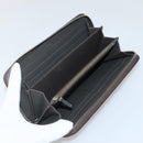 FENDI Hypnotize Long Wallet Leather Gray Auth 142443M-9