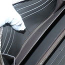 FENDI Hypnotize Long Wallet Leather Gray Auth 142443M-20