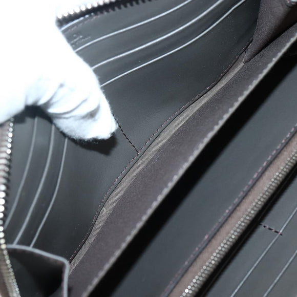 FENDI Hypnotize Long Wallet Leather Gray Auth 142443M