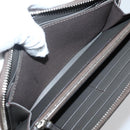 FENDI Hypnotize Long Wallet Leather Gray Auth 142443M-21