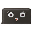 FENDI Hypnotize Long Wallet Leather Gray Auth 142443M-13