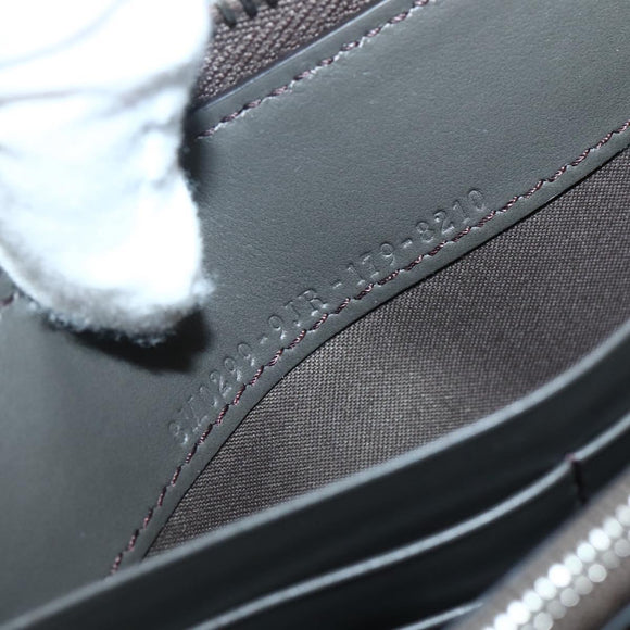 FENDI Hypnotize Long Wallet Leather Gray Auth 142443M