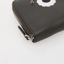 FENDI Hypnotize Long Wallet Leather Gray Auth 142443M-15