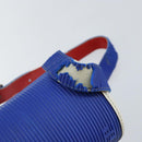 FENDI Shoulder Bag Rubber Blue Silver Auth 142445-10