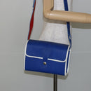 FENDI Shoulder Bag Rubber Blue Silver Auth 142445-23