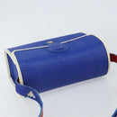 FENDI Shoulder Bag Rubber Blue Silver Auth 142445-6