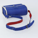 FENDI Shoulder Bag Rubber Blue Silver Auth 142445-7