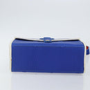 FENDI Shoulder Bag Rubber Blue Silver Auth 142445-5