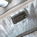 Salvatore Ferragamo Vala Tote Bag Sequin Silver Auth 142446-15