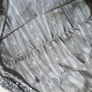 Salvatore Ferragamo Vala Tote Bag Sequin Silver Auth 142446-17