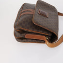 CELINE C Macadam Canvas Shoulder Bag PVC Leather 3Set Brown Gold Auth 142449-11