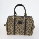 CELINE C Macadam Canvas Shoulder Bag PVC Leather 3Set Brown Gold Auth 142449-2