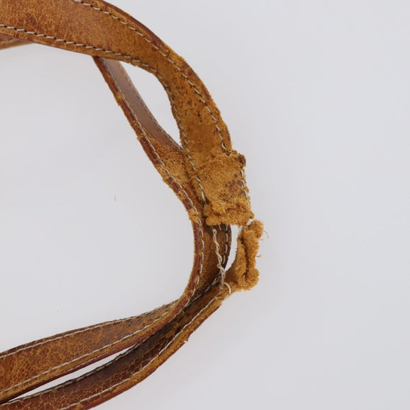 CELINE C Macadam Canvas Shoulder Bag PVC Leather 3Set Brown Gold Auth 142449