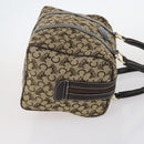 CELINE C Macadam Canvas Shoulder Bag PVC Leather 3 Set Brown Gold Auth 142449-4