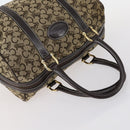 CELINE C Macadam Canvas Shoulder Bag PVC Leather 3 Set Brown Gold Auth 142449-5