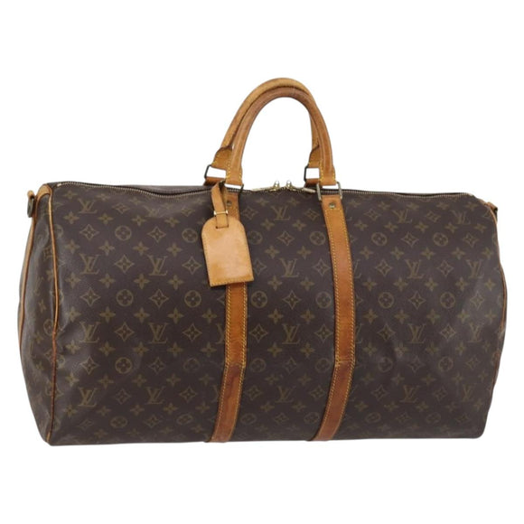 LOUIS VUITTON Monogram Keepall Bandouliere 55 Boston Bag M41414 LV Auth 142469