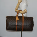 LOUIS VUITTON Monogram Keepall Bandouliere 55 Boston Bag M41414 LV Auth 142469-23