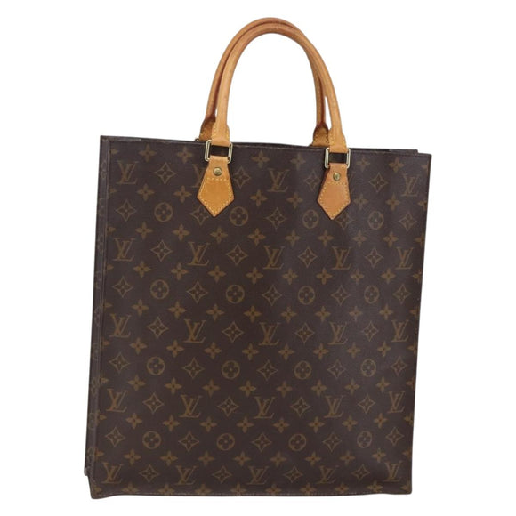 LOUIS VUITTON Monogram Sac Plat Hand Bag M51140 LV Auth 142474