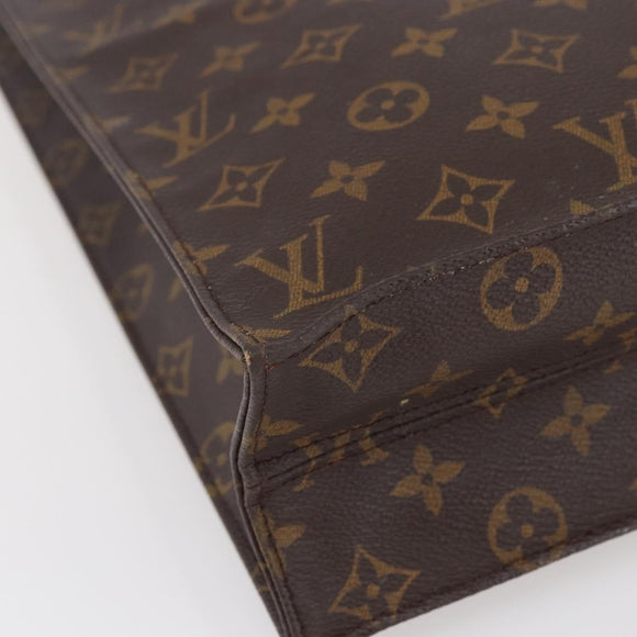 LOUIS VUITTON Monogram Sac Plat Hand Bag M51140 LV Auth 142474