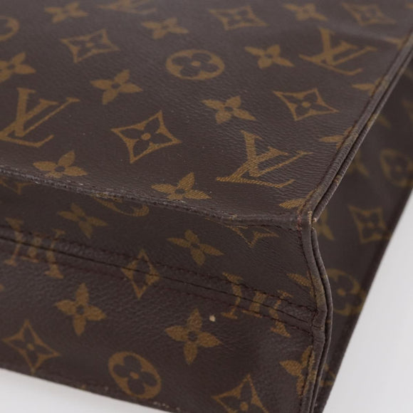 LOUIS VUITTON Monogram Sac Plat Hand Bag M51140 LV Auth 142474