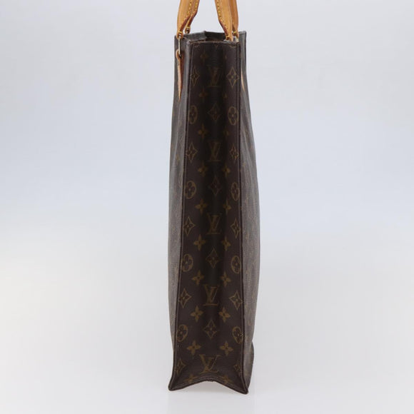 LOUIS VUITTON Monogram Sac Plat Hand Bag M51140 LV Auth 142474