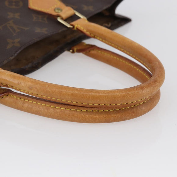 LOUIS VUITTON Monogram Sac Plat Hand Bag M51140 LV Auth 142474