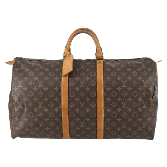 LOUIS VUITTON Monogram Keepall 55 Boston Bag M41424 LV Auth 142478