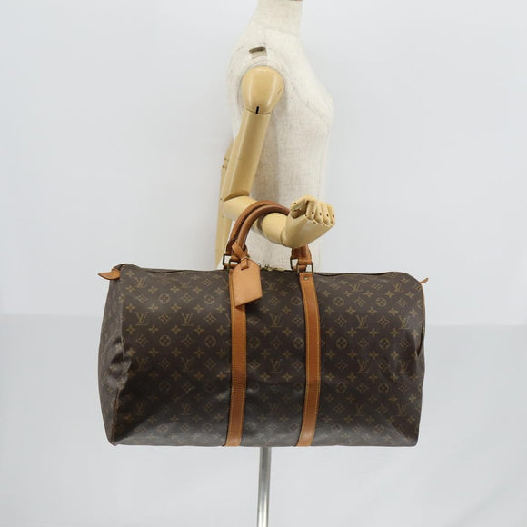 LOUIS VUITTON Monogram Keepall 55 Boston Bag M41424 LV Auth 142478