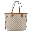 LOUIS VUITTON Damier Azur Neverfull MM Tote Bag N41605 LV Auth 142487-1