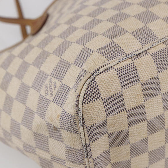LOUIS VUITTON Damier Azur Neverfull MM Tote Bag N41605 LV Auth 142487